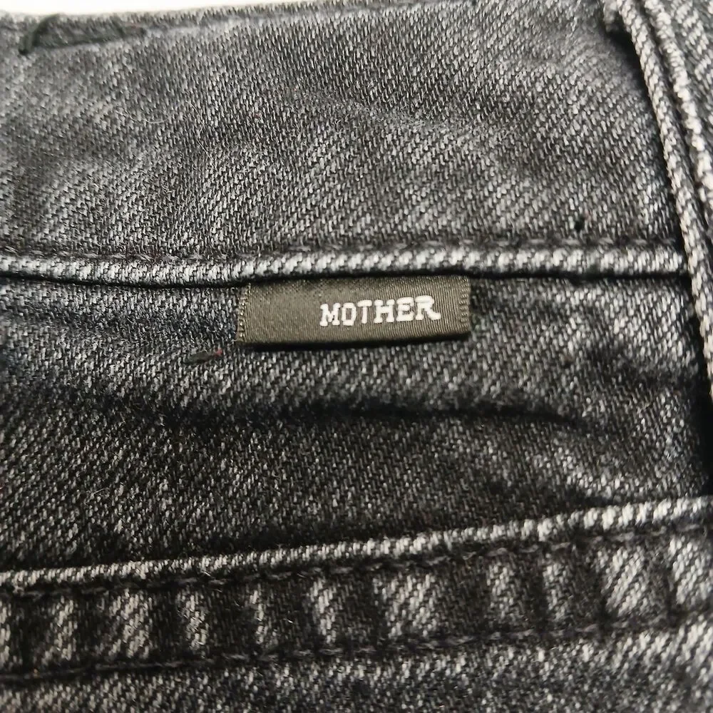 MOTHER Superior The Tomcat Ankle Jeans Wash on The Fly Black High Rise Size 27